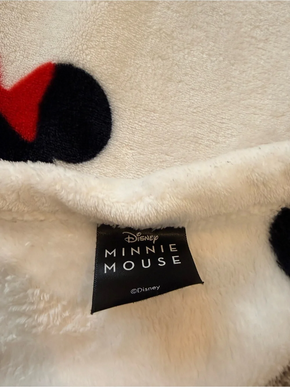 Disney with Black Minnie Heads and Red Bows, throw